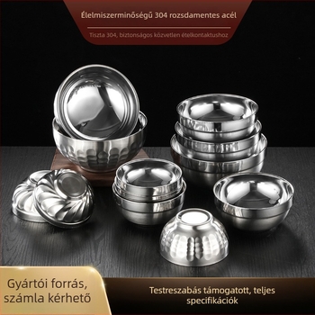 Kétoldalas szigetelt rozsdamentes acél tál gyerekeknek, négyszögletes forma, mikróhullámú sütő kompatibilis