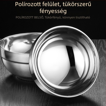 Kétoldalas szigetelt rozsdamentes acél tál gyerekeknek, négyszögletes forma, mikróhullámú sütő kompatibilis