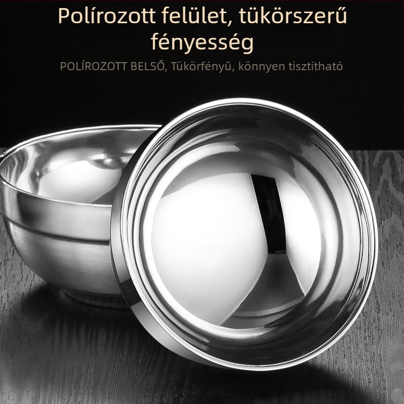 Kétoldalas szigetelt rozsdamentes acél tál gyerekeknek, négyszögletes forma, mikróhullámú sütő kompatibilis