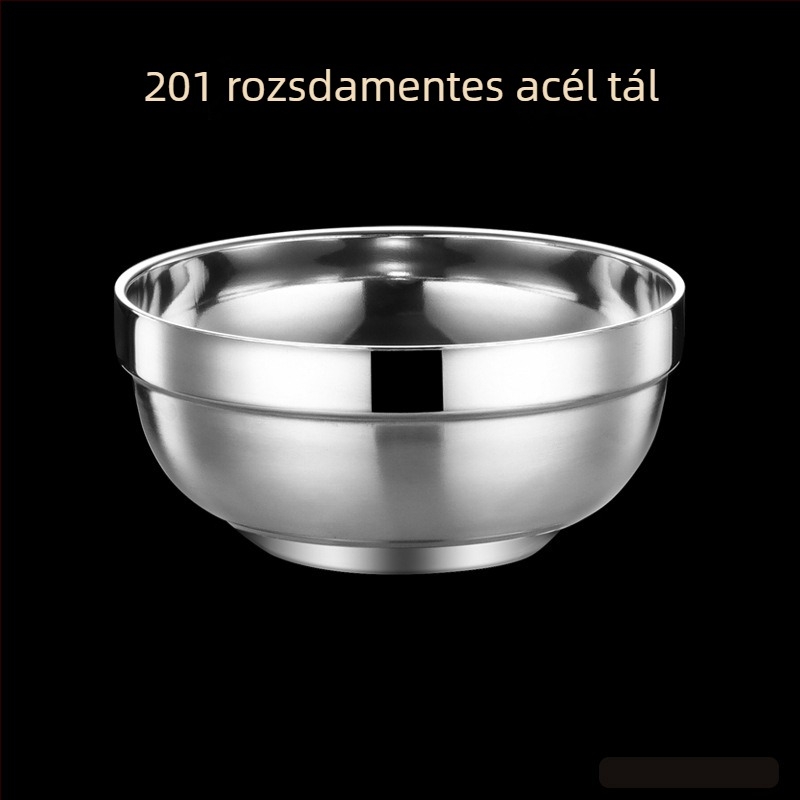 Kétoldalas szigetelt rozsdamentes acél tál gyerekeknek, négyszögletes forma, mikróhullámú sütő kompatibilis