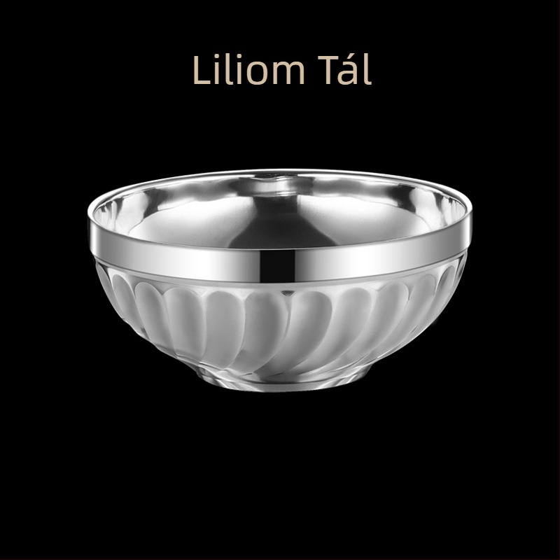 Kétoldalas szigetelt rozsdamentes acél tál gyerekeknek, négyszögletes forma, mikróhullámú sütő kompatibilis