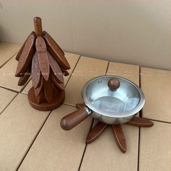 Fa étkezési alátét – hőszigetelő, rendhagyó alakú, modern minimál stílus