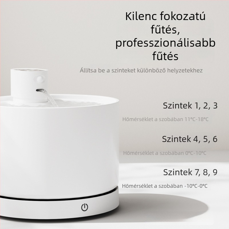 Kerámiás háziállat vízadagoló téli állandó hőmérsékletű fűtés és keringő szűrővel; alkalmas macskáknak és kutyáknak. Modell LE-CF-01
