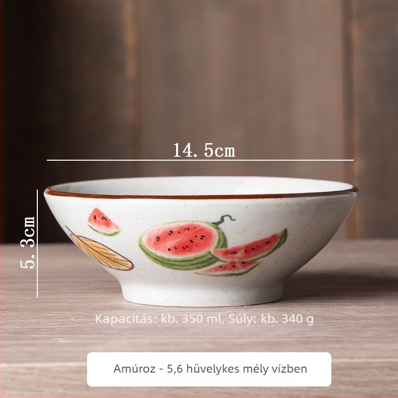 Porcelán tál növények és virágok mintával, alglazúros színű, könnyed luxus retro stílus, kerek forma, mikrohullámú sütőben használható