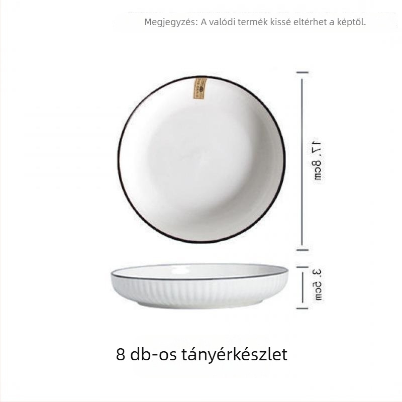 Függőleges mintázatú tányér, prémium minőség, mikrohullámú sütőben használható, új kínai stílus, ideális ajándéknak