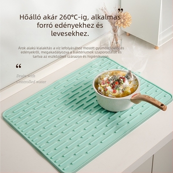 Szilikon konyhai alátét, négyzet alakú, csúszásmentes, hőálló, égési sérülések elleni védelem
