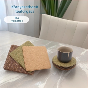 Fából készült teáscsésze alátét szigeteléssel és égési védelemmel, testreszabható logóval, Yufino márka