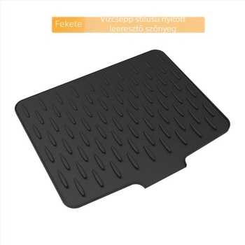 Műanyag konyhai csöpögtető párna, csíkos mintázat, négyszögletes forma, modern minimalista stílus.