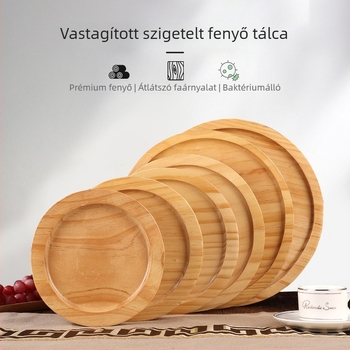Körkörös fenyőfa edényalátét | Prémium tömörfa szigetelő alátét, modern minimális stílus, Jiangxi eredet