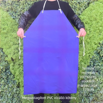 PVC kötény ujjaival – vízálló, olajálló, átlátszó matt ujjak, hossz 1.2 m