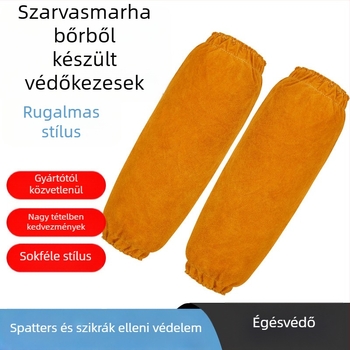 Tehénbőr hegesztő ujjvédők, védőfelszerelés, 300 g, alkalmas hegesztéshez, vágáshoz és csiszoláshoz