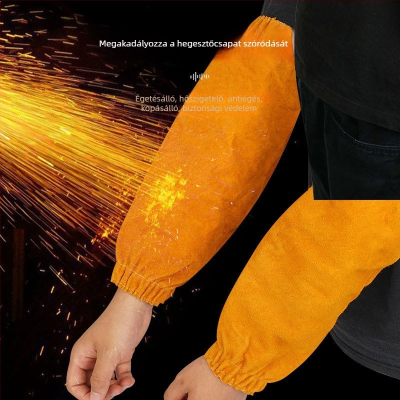 Tehénbőr hegesztő ujjvédők, védőfelszerelés, 300 g, alkalmas hegesztéshez, vágáshoz és csiszoláshoz