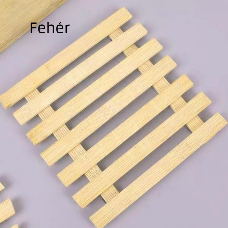 Bambusz termoszigetelt asztalterítő és poháralátét, kör vagy négyszögletes, modern minimalist stílus