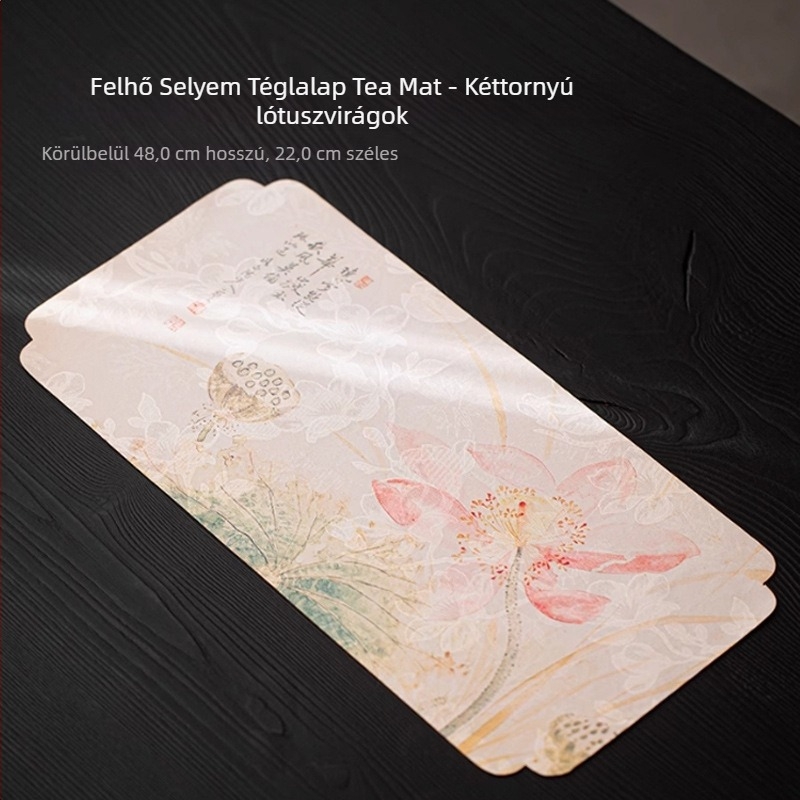 Új kínai stílusú teás alátét felhő-selyem bambuszból, Zen teás tálca, prémium anyag