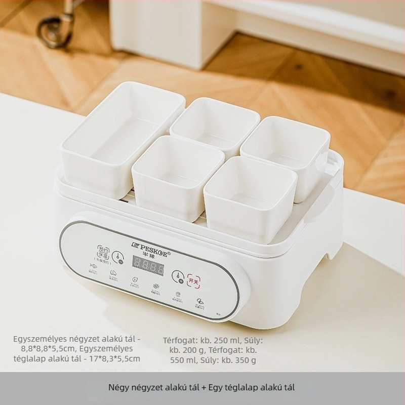 Porcelán négyszögletes pároló tál elektromos gőzölő készlethez