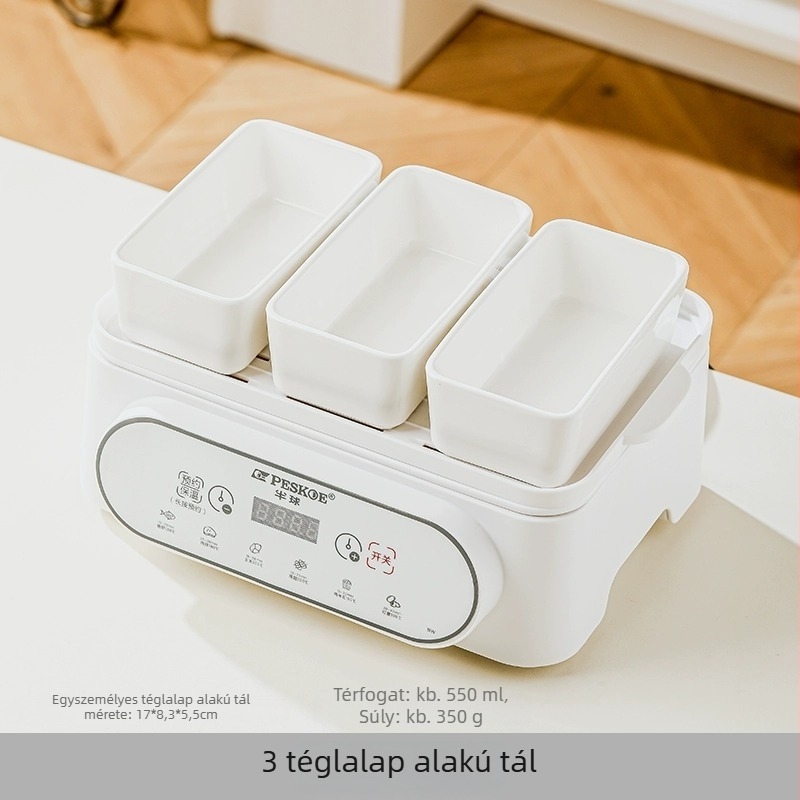 Porcelán négyszögletes pároló tál elektromos gőzölő készlethez