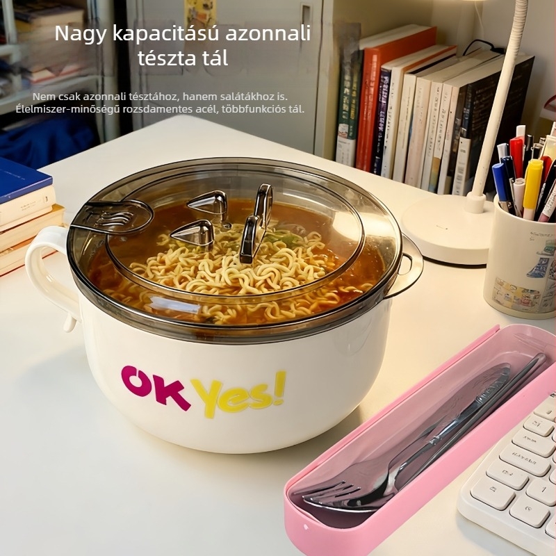 Xinrong rozsdamentes acélból készült nagy kapacitású leveses tál, kerek forma, minimalist stílus, egy darabból készült öntvény
