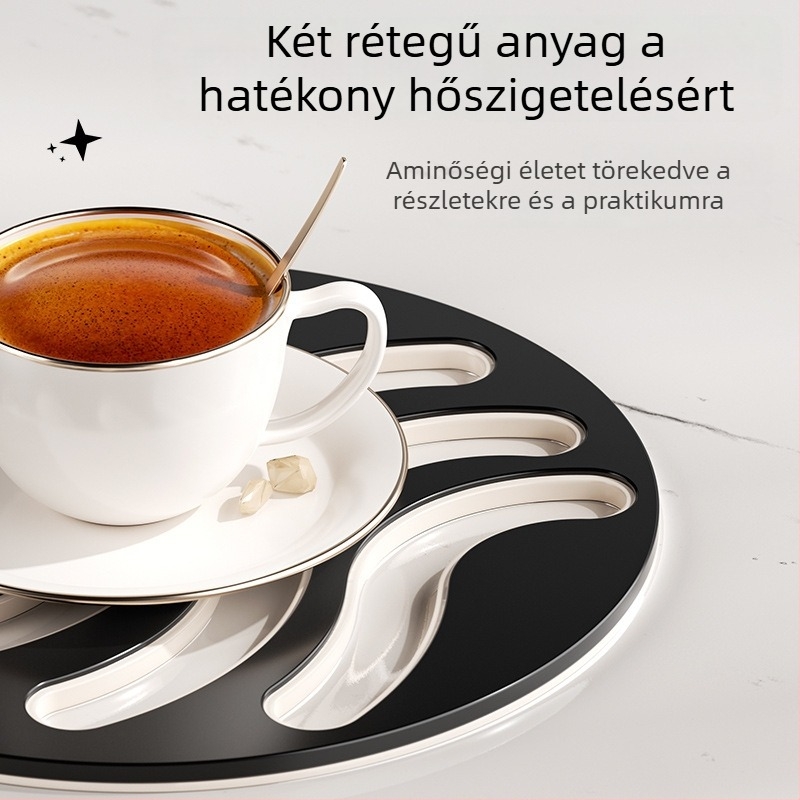 Szilikon étkezési alátét, kör alakú, nordic stílusú, egyszínű, hőálló