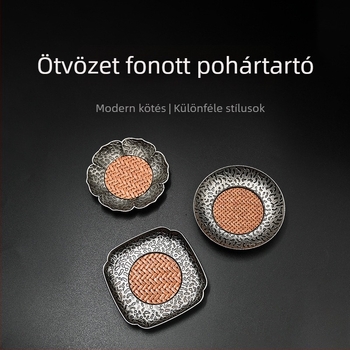 Fából készült tea alátét – csúszásmentes, hőszigetelő, retro kínai stílusú teáskészlet-kiegészítő