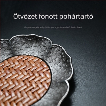 Fából készült tea alátét – csúszásmentes, hőszigetelő, retro kínai stílusú teáskészlet-kiegészítő