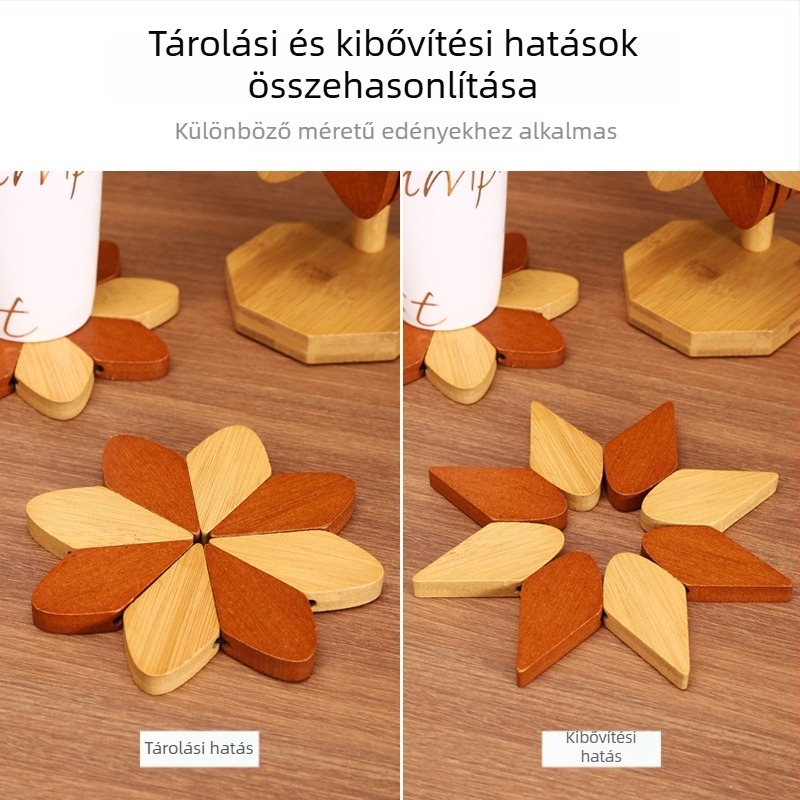 Tálaló és pohár alátétek készlete — bambusz, kör alakú, egyszínű, modern minimalista stílus, 2021 nyarán kiadva