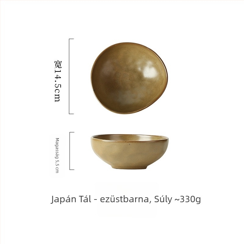 Porcelán tál, japán stílus, szabálytalan forma, mikrózható, testreszabható