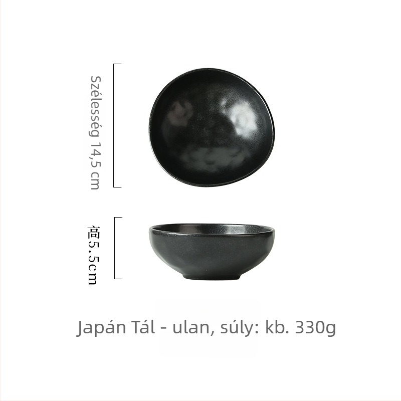 Porcelán tál, japán stílus, szabálytalan forma, mikrózható, testreszabható