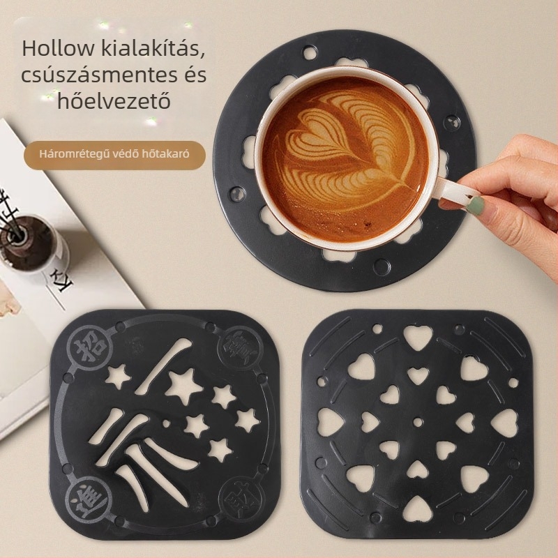 Bakelit kerek alátét, hőálló, egyszínű mintázat, Qunmei márka