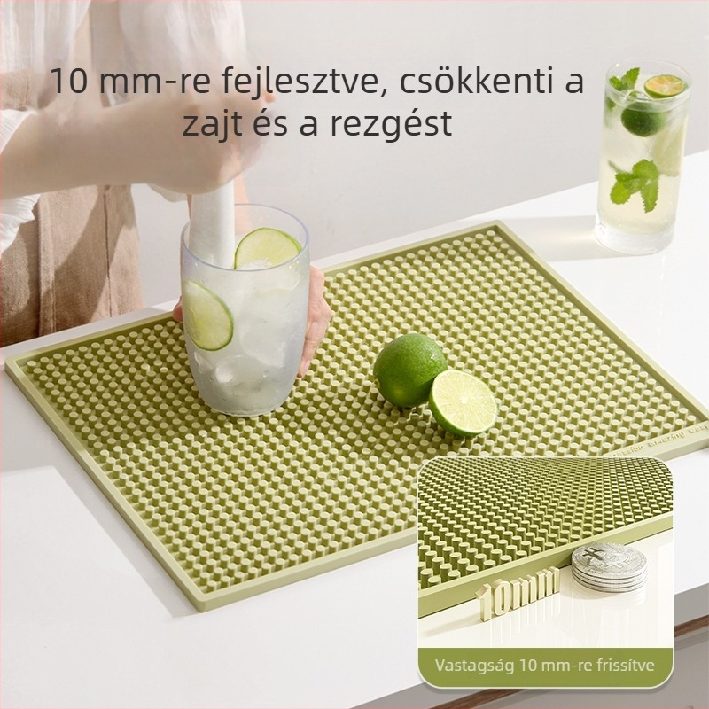 Szilikonból készült matrac kávéfőzőhöz, bárpult csepegő alátét, tamperevédő párna, hőálló étkezőasztal matt