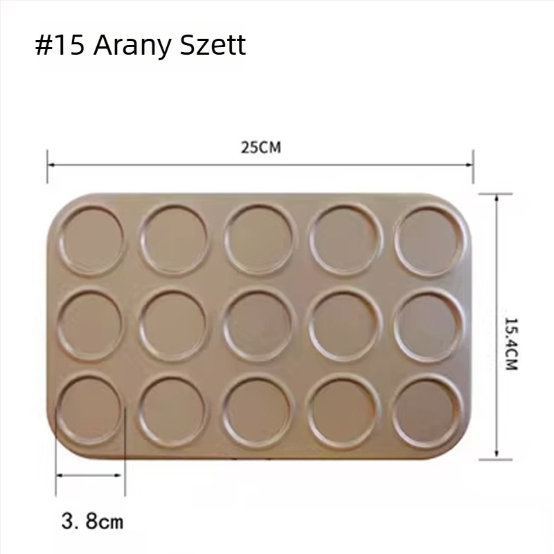 30-darabos macaron és sütemény forma készlet, tapadásmentes sütőtepsi