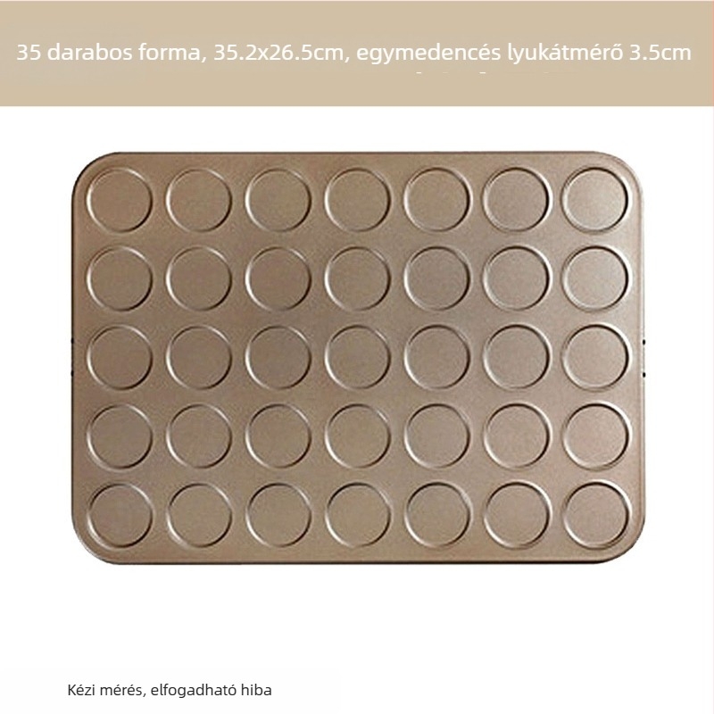 30-darabos macaron és sütemény forma készlet, tapadásmentes sütőtepsi