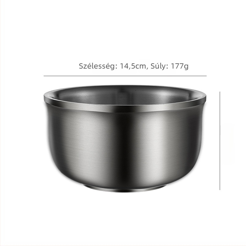 Gyerekeknek szánt rozsdamentes acél tál, kerek, mikróhoz alkalmas, 2017-ben bemutatva