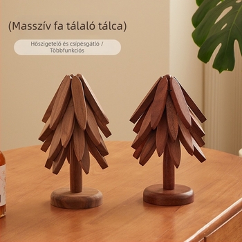Tömörfa akác hőszigetelő asztalterítő, szabálytalan alakú, egyszínű felület, kínai stílus