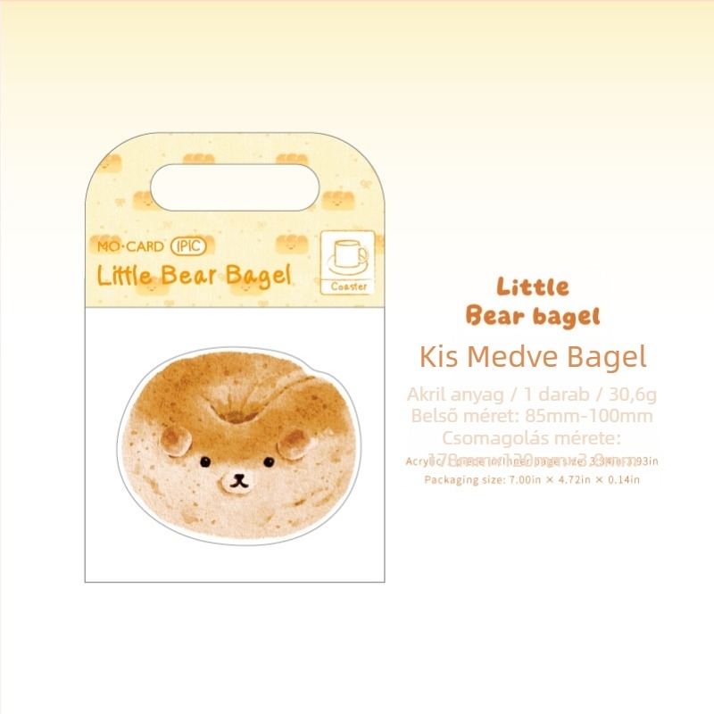 Mo mo Akril pohár alátét – Bread Story sorozat, különleges formájú alátét (Anyag: Akril; Márka: Mo mo; Sorozat: Bread Story; Bevezetés: 2025-07-21)