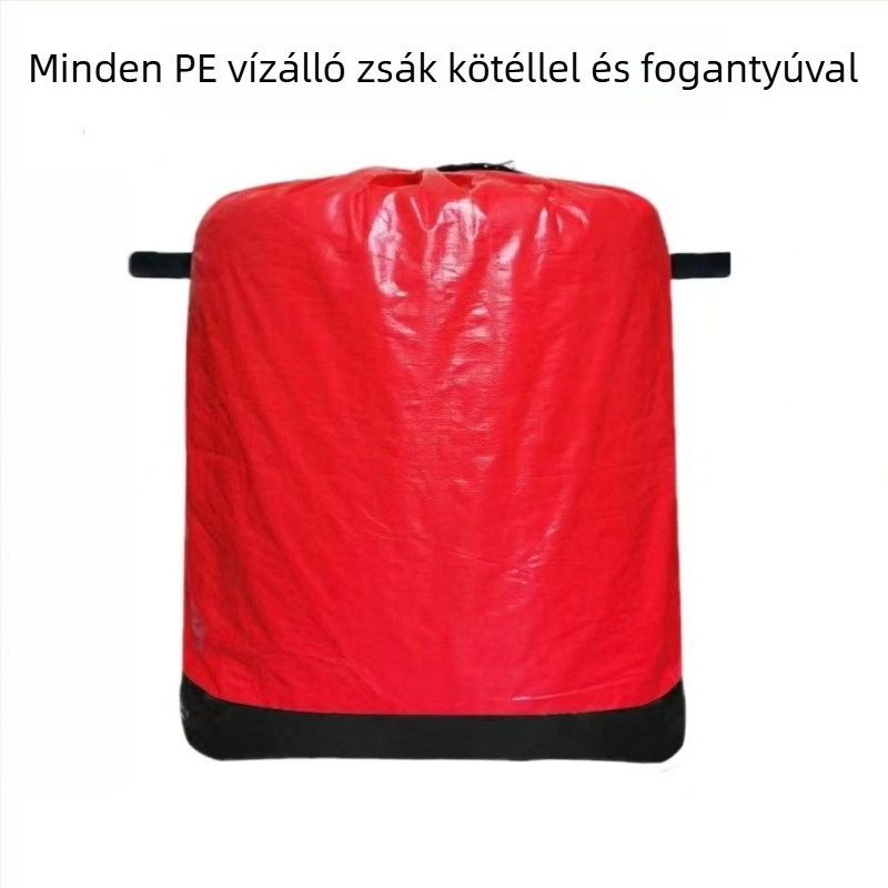 Költöztető tároló táska kis füllel és húzózsinórral, vízálló PE vastagított tároló táska, kopásálló expressz átviteli táska (PP+PE film, kompozit szövött táska, teherbírás 1-50)