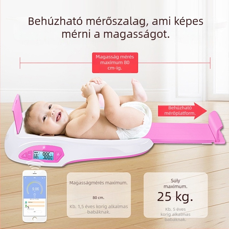 Fragrant Mountain Baba Mérleg Gyerekeknek – 25 kg teherbírás, mér testsúlyt