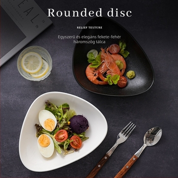 Kerámiából készült gyümölcssaláta tál, szabálytalan alak, mikrózható, fényes luxus retro stílusban