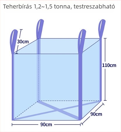 Konténerszák / tonzsák, PP anyag, vastagság 160, teherbírás 1000-1300 kg, logónyomtatás, Senpu márka