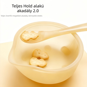 Baba sascsőr etető tál – szilikon, 3 hónapos kortól, 1 db készlet, aranyos stílus