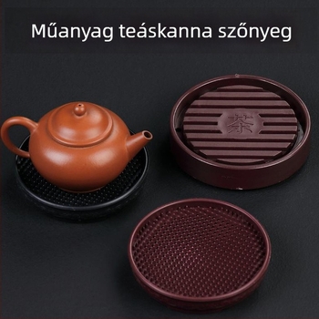 Teáskanna tartó és pohár alátét – csúszásmentes, hőszigetelő párna, teás tálca, új kínai stílus, műanyag