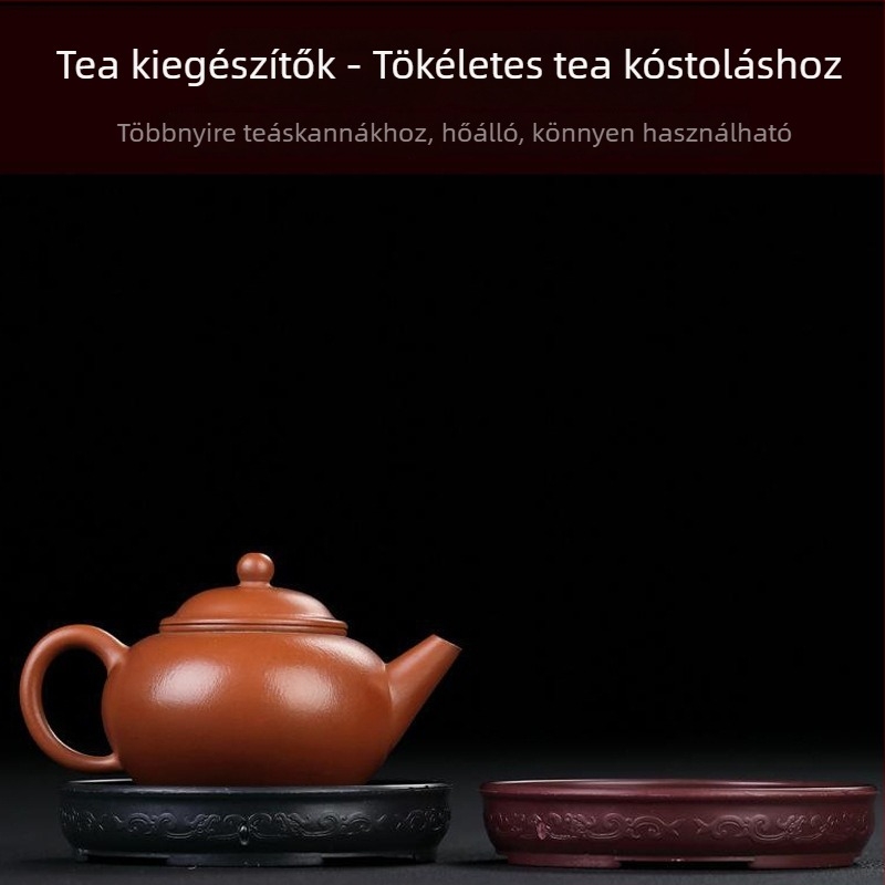 Teáskanna tartó és pohár alátét – csúszásmentes, hőszigetelő párna, teás tálca, új kínai stílus, műanyag