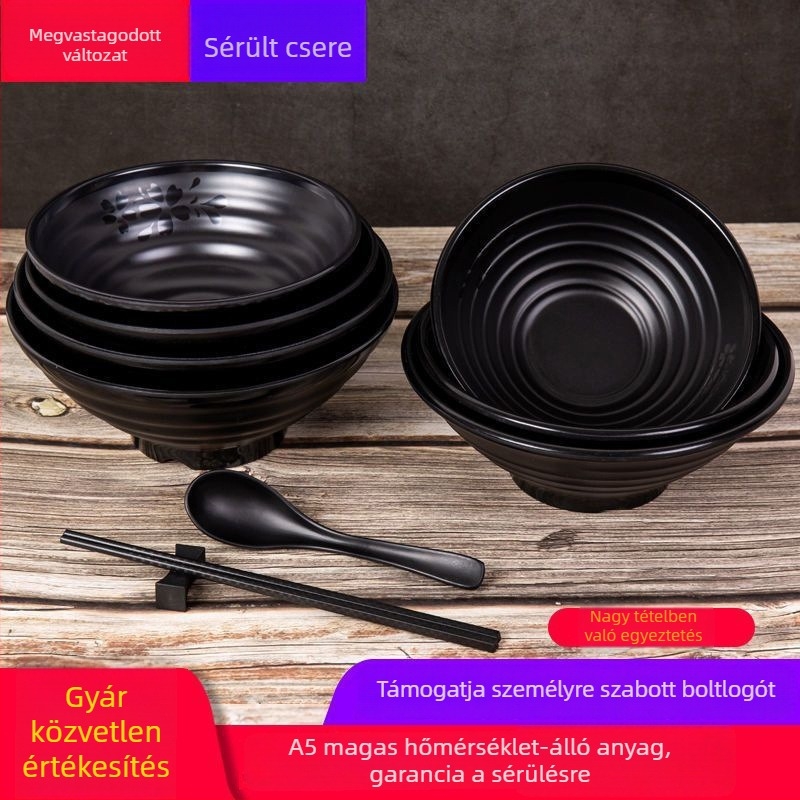 Éttermi melamín tál tésztákhoz, matt felület, kézzel készített, modern minimalizmus