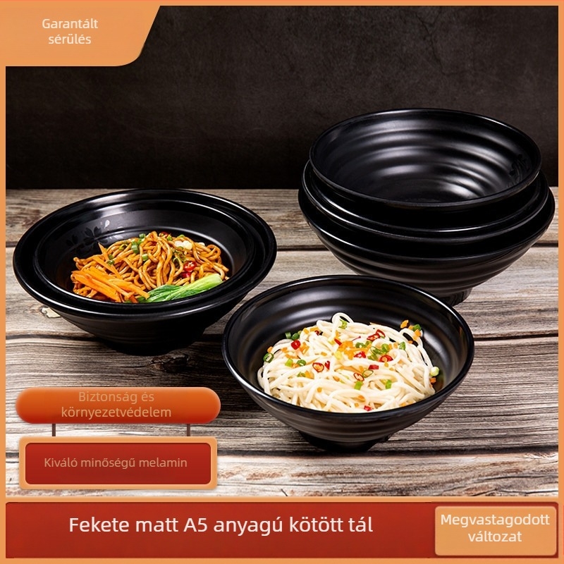Éttermi melamín tál tésztákhoz, matt felület, kézzel készített, modern minimalizmus