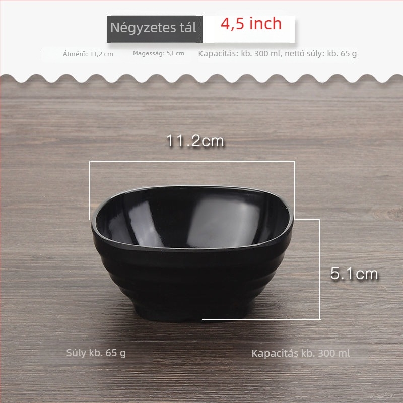 Éttermi melamín tál tésztákhoz, matt felület, kézzel készített, modern minimalizmus