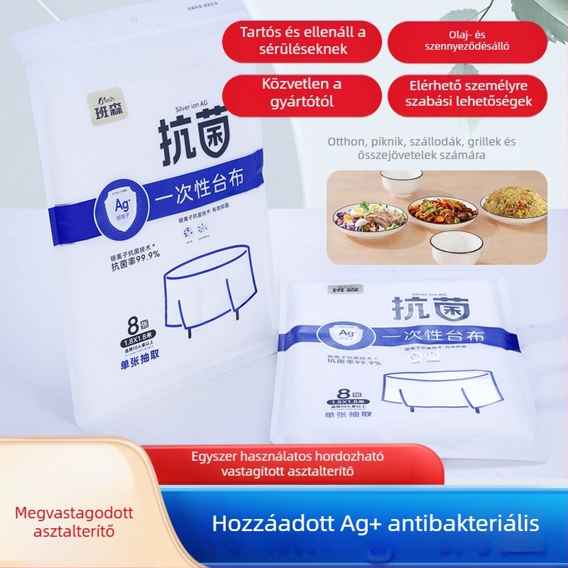 Vastagított vízálló és olajálló egyszer használatos asztalterítő, esküvőkre és otthoni/kemping használatra, átlátszó PE asztalterítő, testreszabható