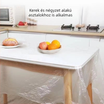 Egyszer használatos piros asztalterítő, vastagított, víz- és olajálló, bankettekhez, kör- és négyzet alakú asztalokhoz