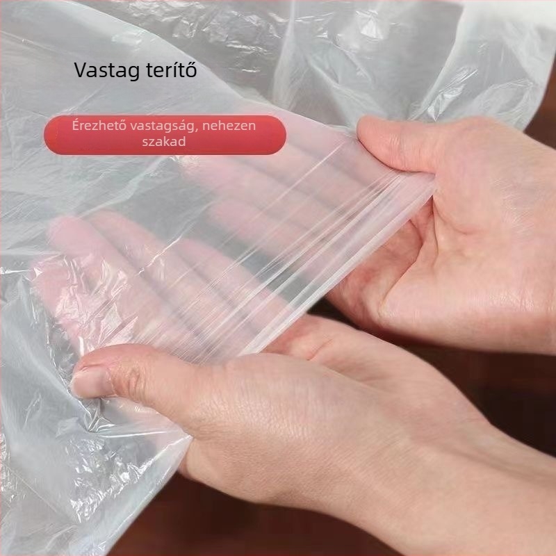 Egyszer használatos piros asztalterítő, vastagított, víz- és olajálló, bankettekhez, kör- és négyzet alakú asztalokhoz