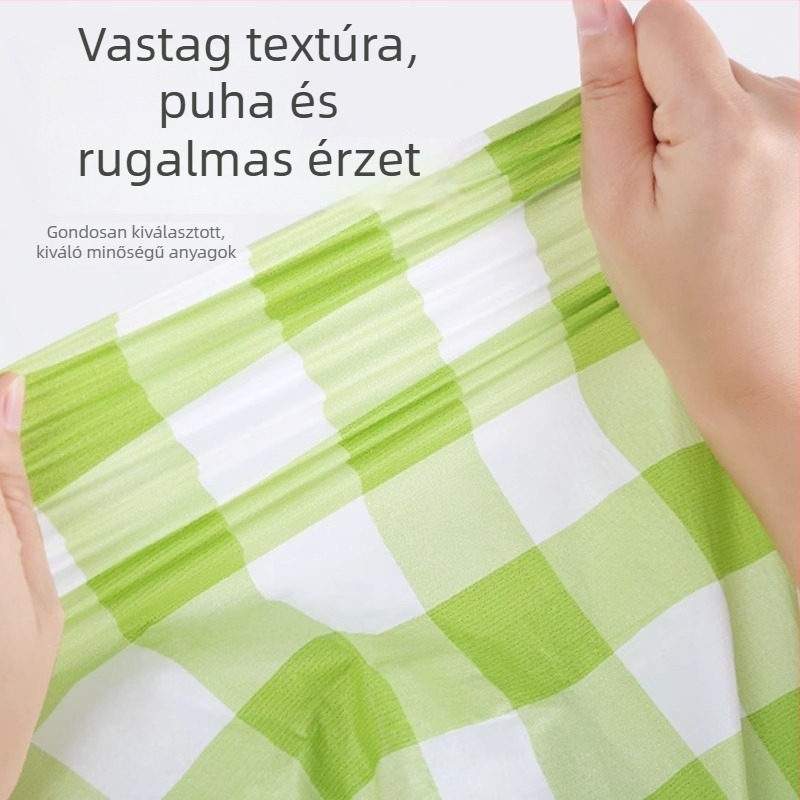 Egyszer használatos téglalap alakú asztalterítő műanyagból (PE), vízálló és olajálló, 0.1 mm vastagságú, biológiailag lebomló