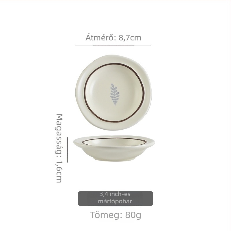 Porcelánból készült tál- és tányérkészlet szabálytalan formával, aláglazúros virágmintával, könnyed luxus retro stílus