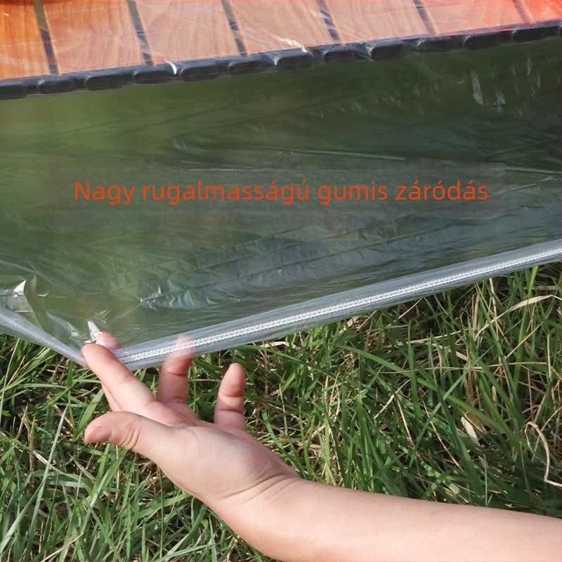 Egyszer használatos asztalterítő kötővel, kültéri piknikhez — vízálló, olajálló és szélálló